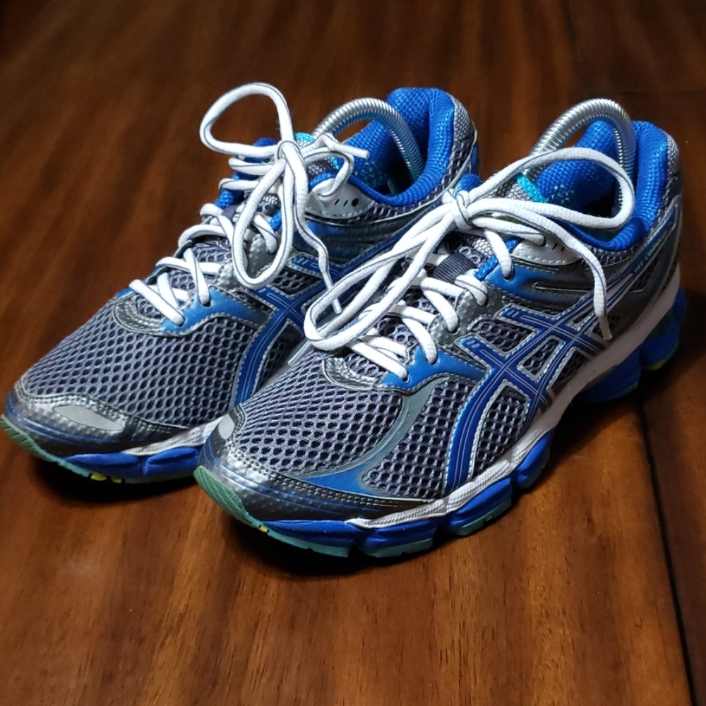 Asic igs gel-cummulus 14 blue silver shoe sz 10